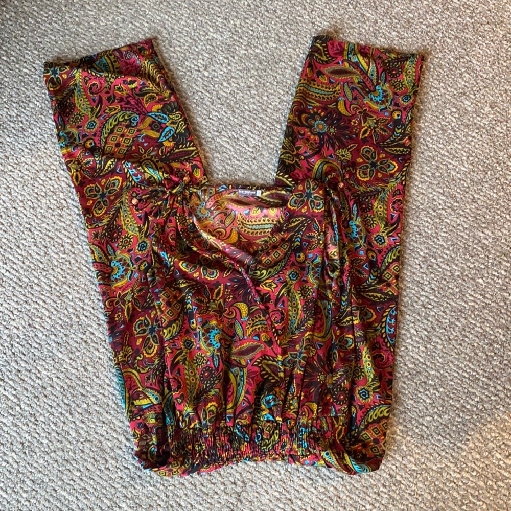 Earthbound Trading Co paisley jumpsuit